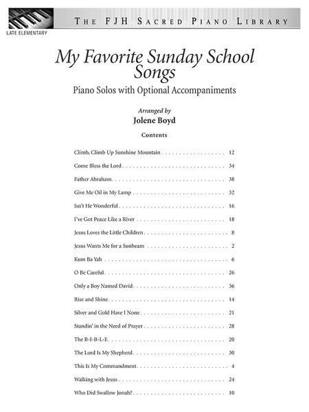 My Favorite Sunday School Songs