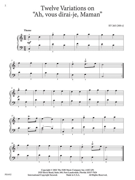 Twelve Variations on "Ah, vous dirai-je, Maman" (Digital Download)