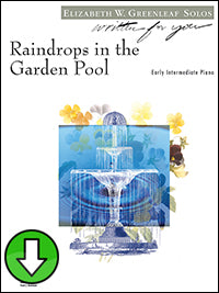 Raindrops in the Garden Pool (Digital Download)