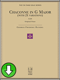 Chaconne in G Major, G229 (with 21 Variations) (Digital Download)
