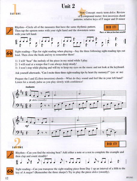 Sight Reading and Rhythm Every Day, Book 5