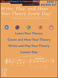 Write, Play, and Hear Your Theory Every Day, Answer Key, Book 3