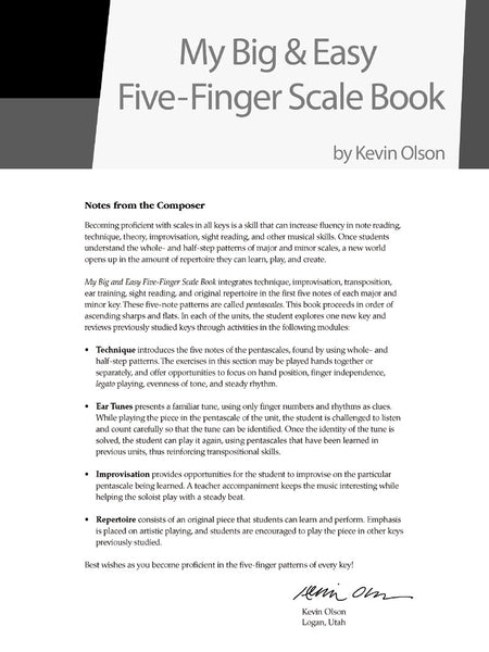 My Big and Easy Five-Finger Scale Book