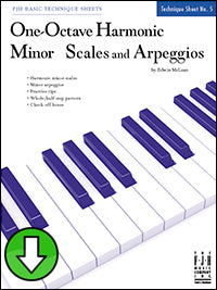 One-Octave Harmonic Minor Scales and Arpeggios (Digital Download)